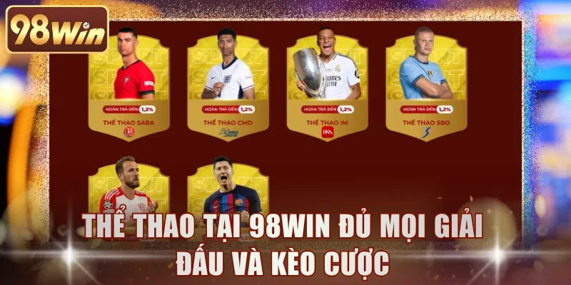 Thể thao tại 98WIN đủ mọi giải đấu và kèo cược